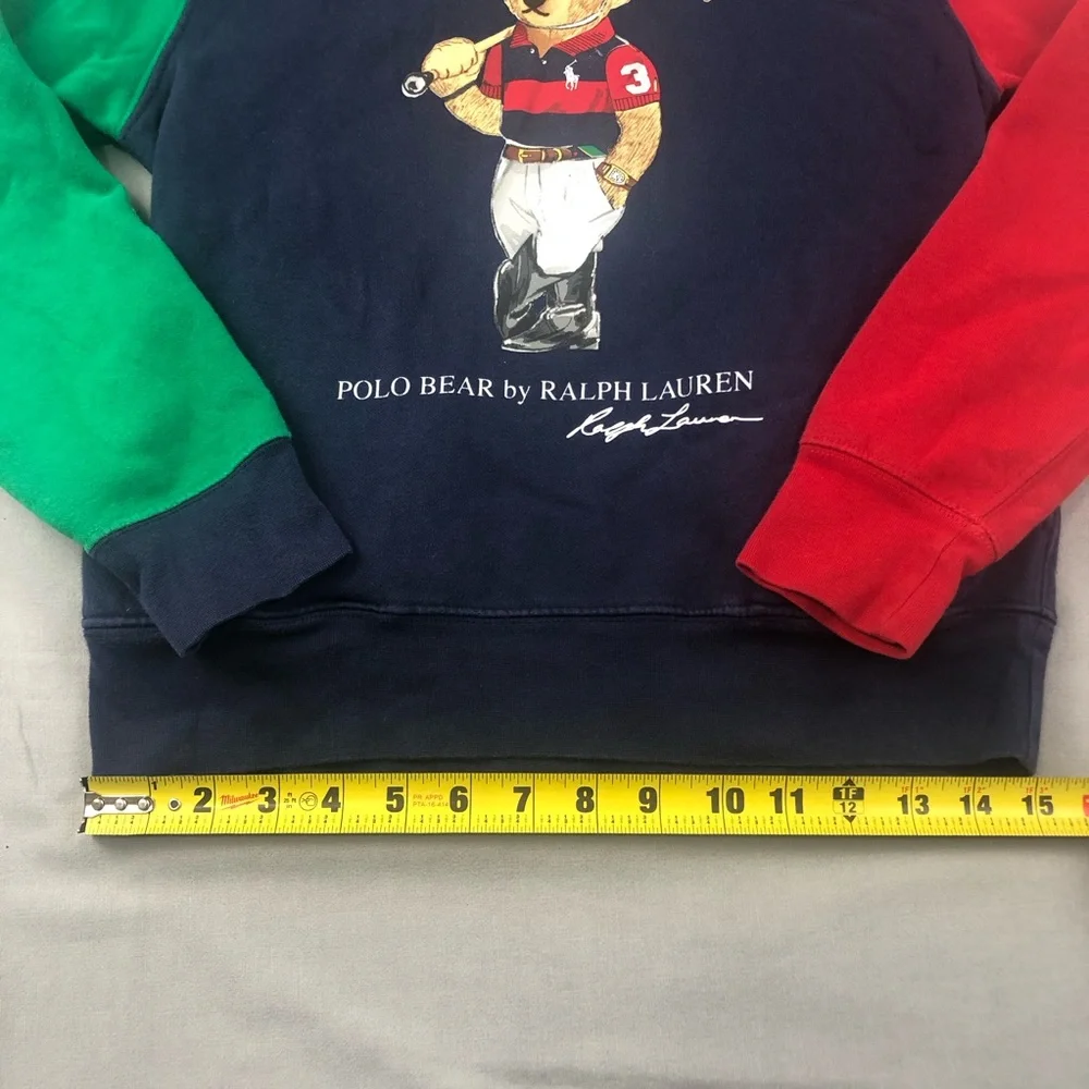 Polo Ralph Lauren Kid’s Color Block Polo Bear Hoodie